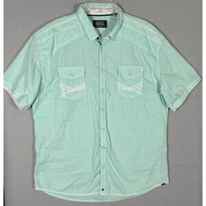 Buckle Black Shirt Mens XXL Mint Green Button Down Athletic Fit Shirt
